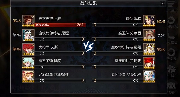 赌上最强之位的对决！《十二战纪》竞技场英雄排名